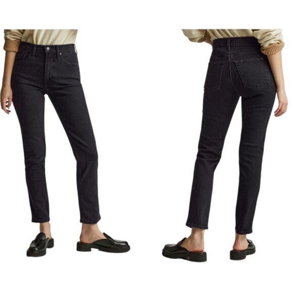 Everlane The Cheeky Jean Black Japanese Denim Cotton Size 29 Crop - Picture 1 of 9